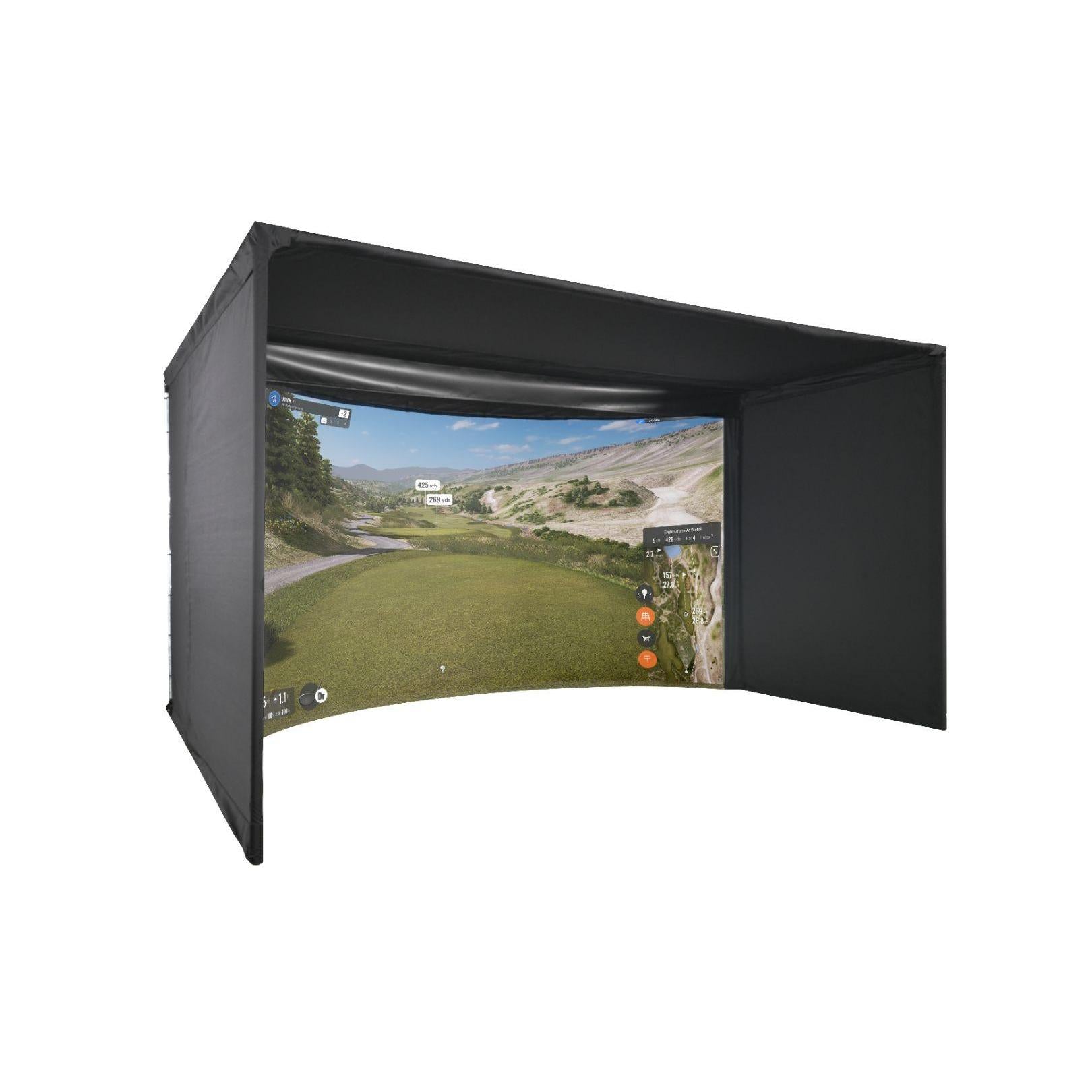 Carl's Curved Golf Simulator Enclosure Kit with Impact Screen