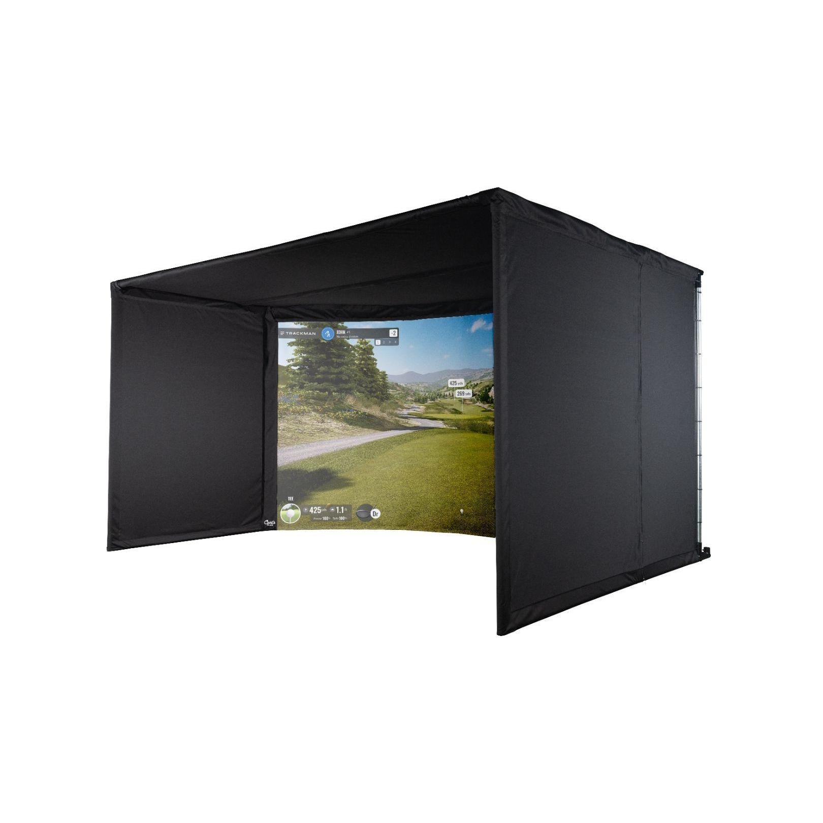 Carl's Curved Golf Simulator Enclosure Kit with Impact Screen
